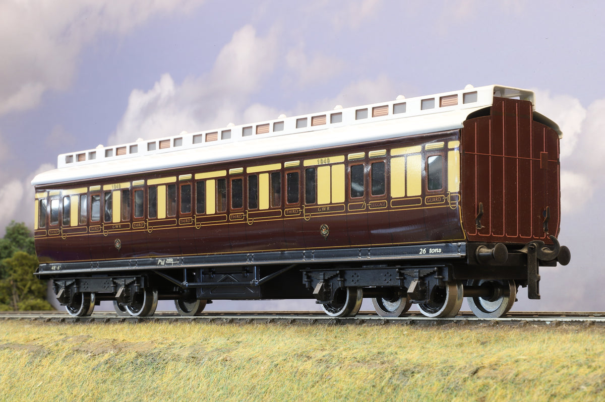 Darstaed Coarse Scale O Gauge GWR Non-Corridor Brake Coach (No Pick-Ups)