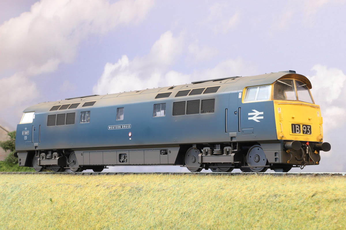 Heljan Finescale O Gauge Class 52 &#39;Western&#39; No. D1067 &#39;Western Druid&#39; BR Blue (Full Yellow Ends, Weathered)