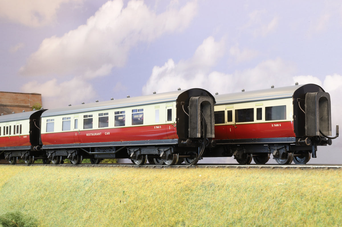 Darstaed Coarse Scale O Set of 3 SR Manusell Coaches BR Crimson &amp; Cream &#39;Set B&#39;