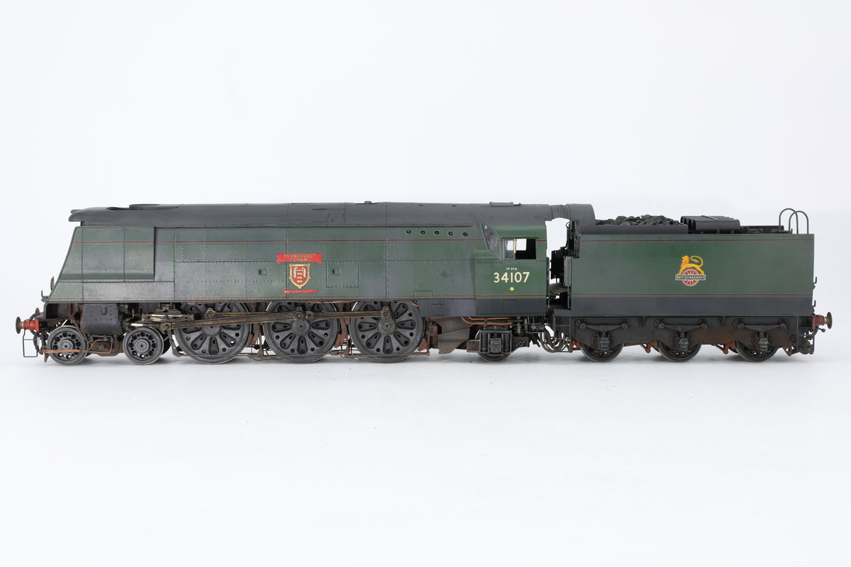 Finescale O Gauge (Kit-Built) ex-SR West Country No. 34107 'Blandford Forum' BR Green Pro-Weathered