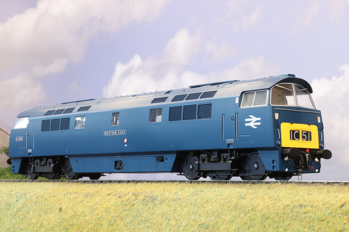 Heljan Finescale O Gauge Class 52 &#39;Western&#39; No. D1043 &#39;Western Duke&#39; BR Blue, Small yellow ends