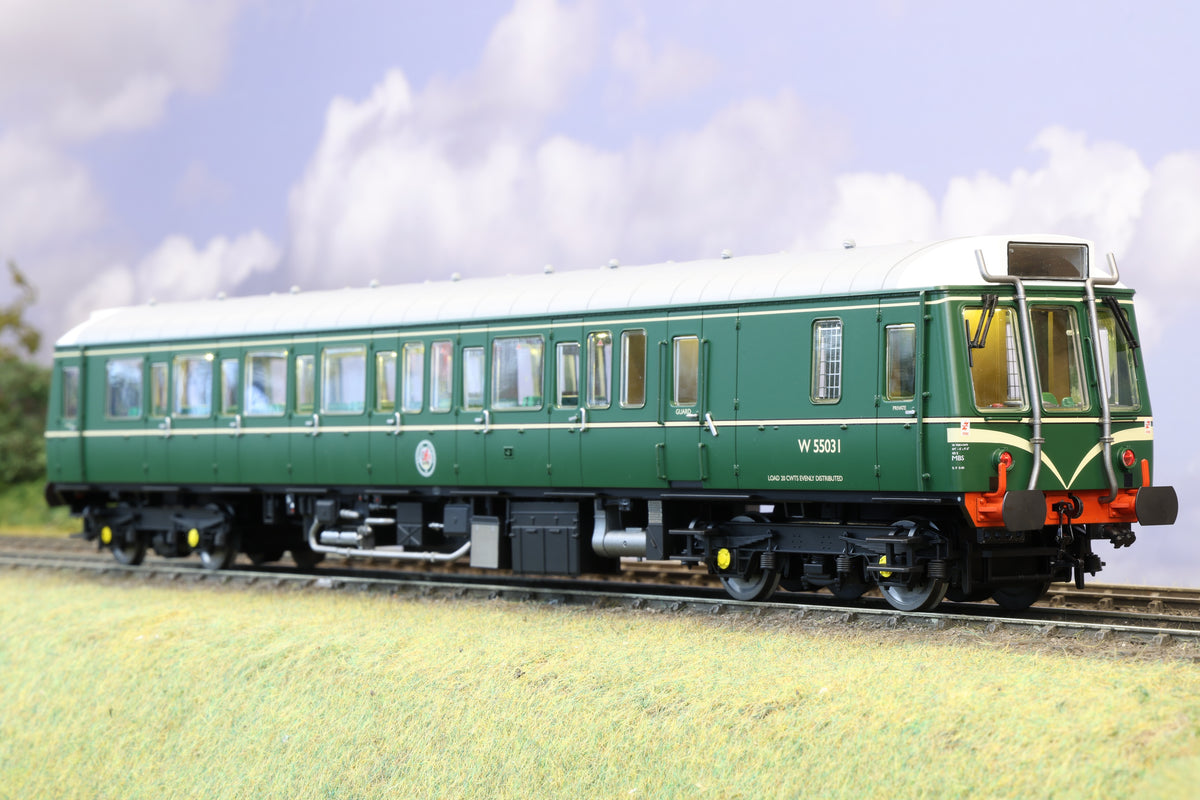 Dapol Finescale O Gauge Class 121 Railcar No. W55031 BR Green (Speed Whiskers), DCC Sound