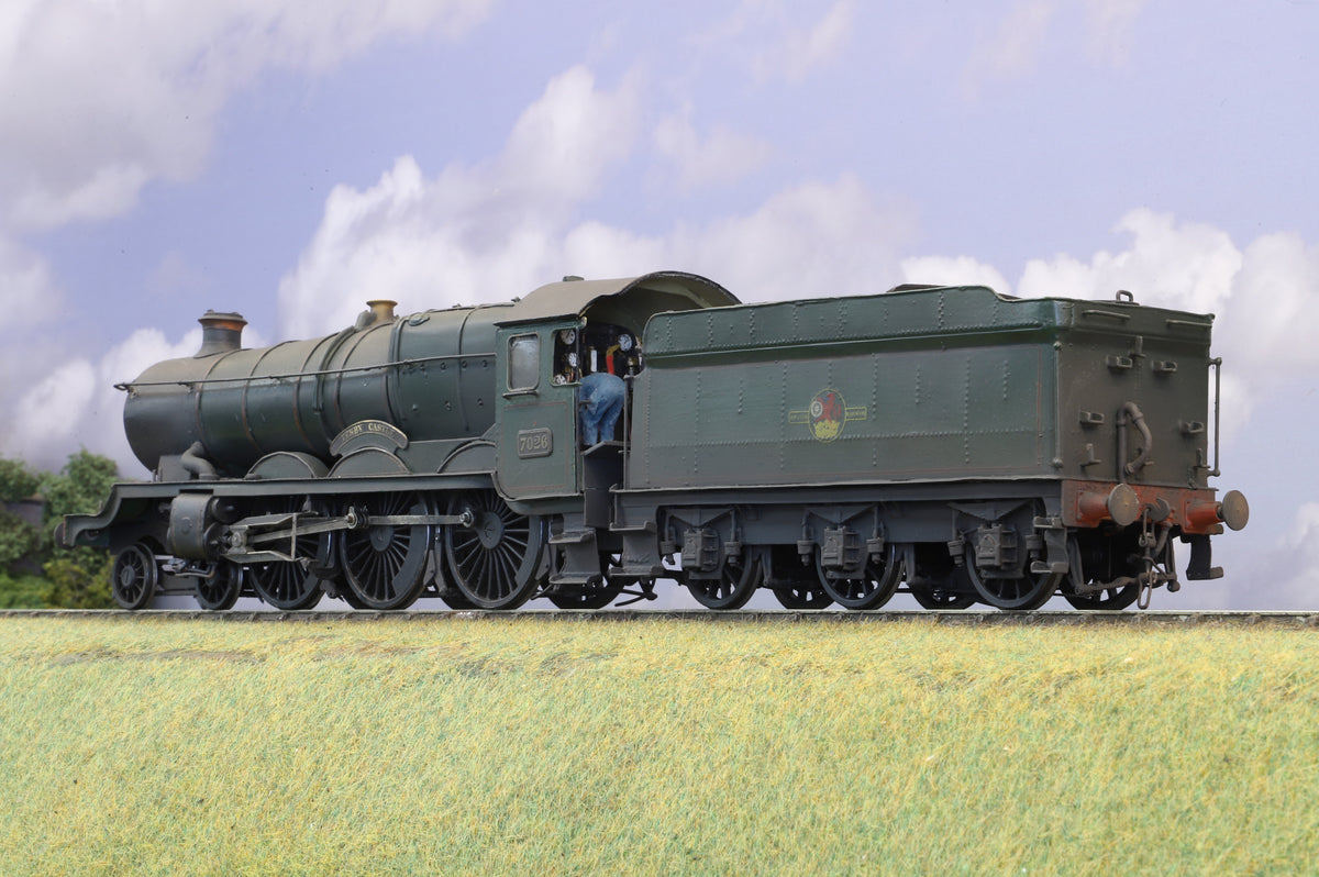 WORKSHOP Finescale O Gauge (Kit-Built) GWR Castle Class 'Tenby Castle' BR Green Early Emblem (Weathered)