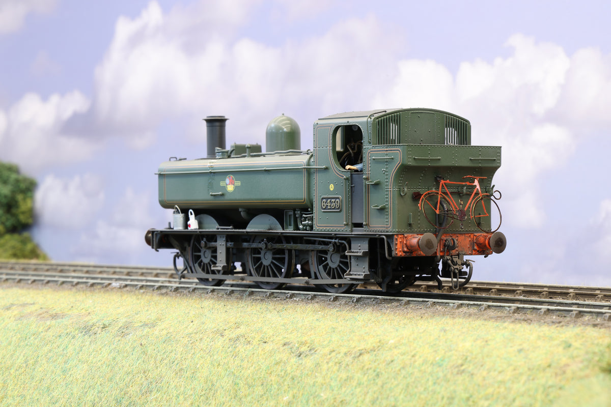 Dapol Finescale O Gauge Class 64xx Pannier No. 6439 BR Lined Green (Late Crest), DCC Sound & Weathered
