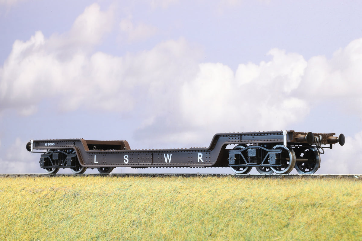 Darstaed Finescale O Gauge 40 Ton Bogie Well Wagon LSWR Livery