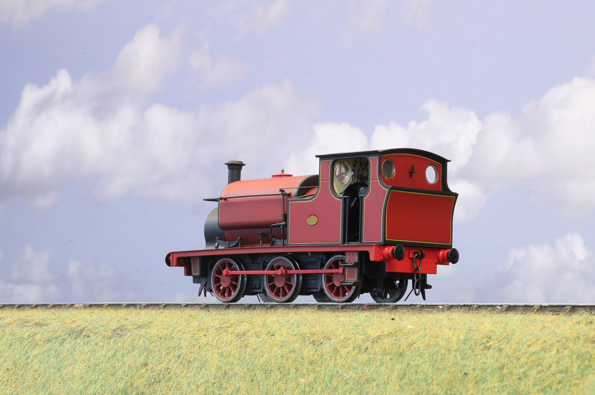 Ixion Finescale O Gauge Hudswell Clarke Standard Contractor's Tank Lined Red (Unnamed/Unnumbered)