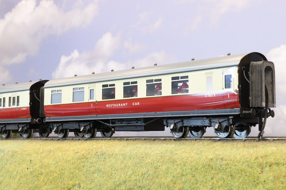 Darstaed Coarse Scale O Set of 3 SR Manusell Coaches BR Crimson &amp; Cream &#39;Set B&#39;