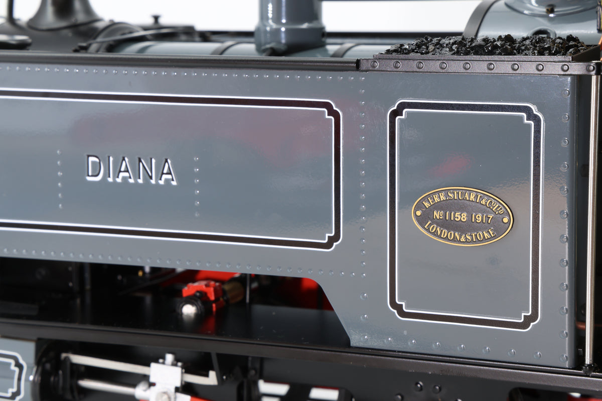 Accucraft 1:37.7 7/8ths Scale Live Steam 'Diana' 0-4-0 Lined Grey
