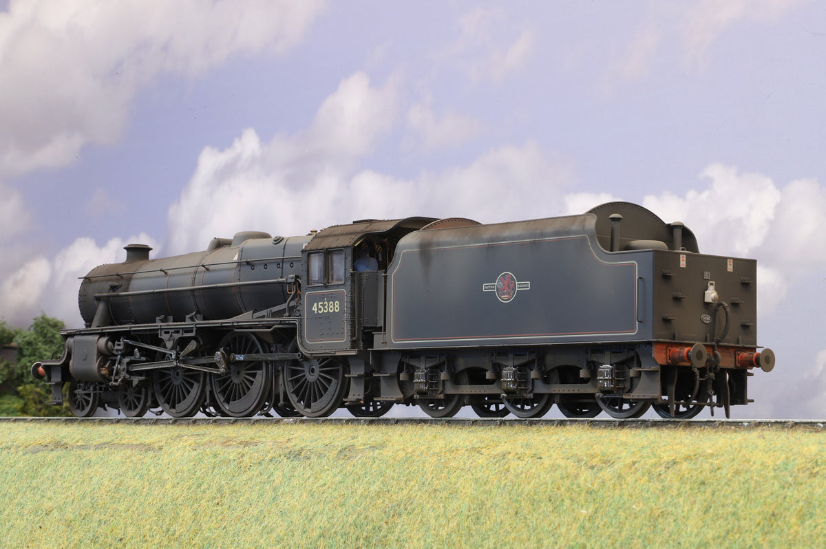 Finescale O Gauge Ellis Clark Trains E1005A Black Five No.45388 (Welded Tender), Pro Weathered
