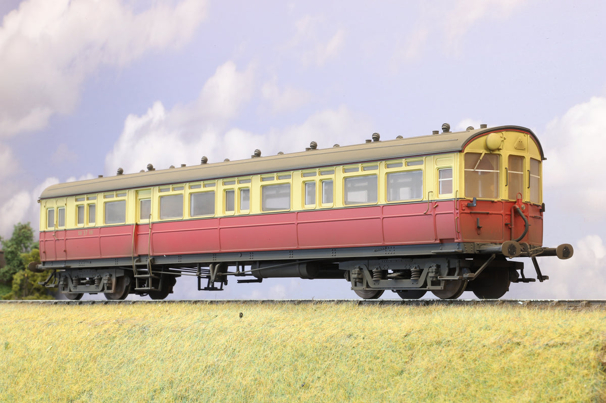 Lionheart Finescale O Gauge GWR Autocoach No.W37W, Crimson &amp; Cream, Weathered