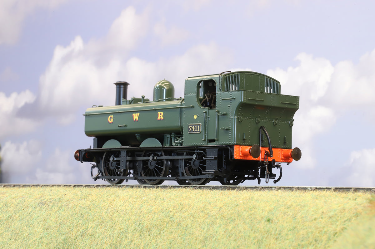 Dapol Finescale O Gauge Class 74xx Pannier GWR Green No.7411, DCC Sound