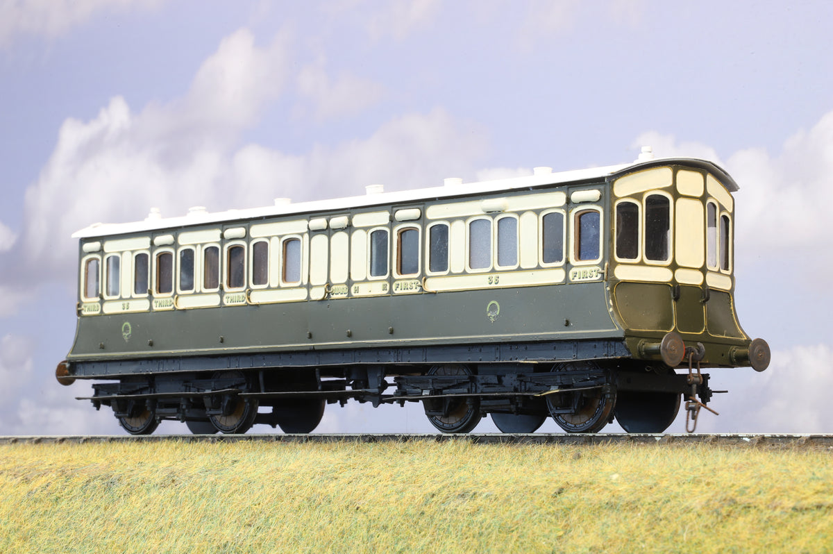 Finescale O Gauge (Kit-Built) Highland Railway Composite Observation Coach (Brass Construction)
