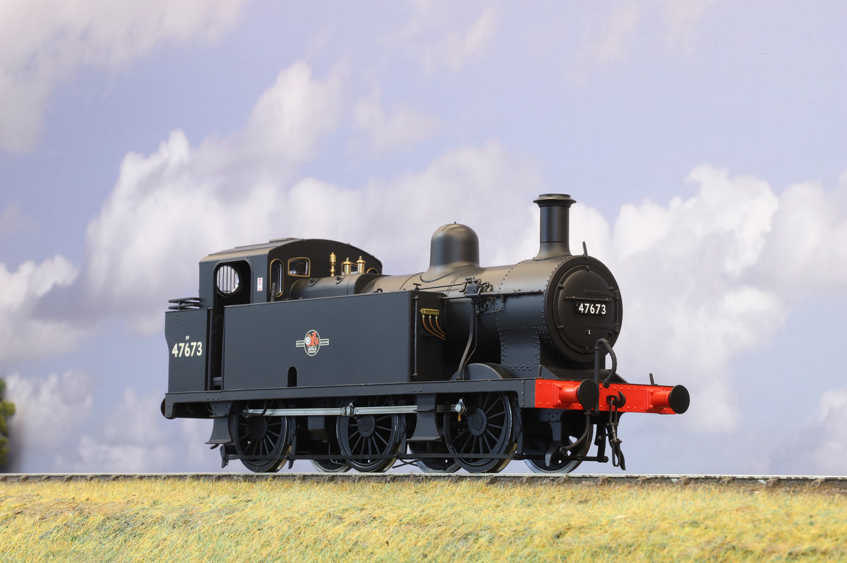 Dapol Finescale O Gauge Class 3F &#39;Jinty&#39; No. 47673, BR Black Late Crest DCC Sound