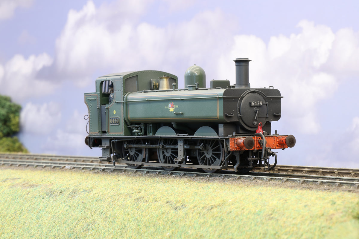 Dapol Finescale O Gauge Class 64xx Pannier No. 6439 BR Lined Green (Late Crest), DCC Sound & Weathered