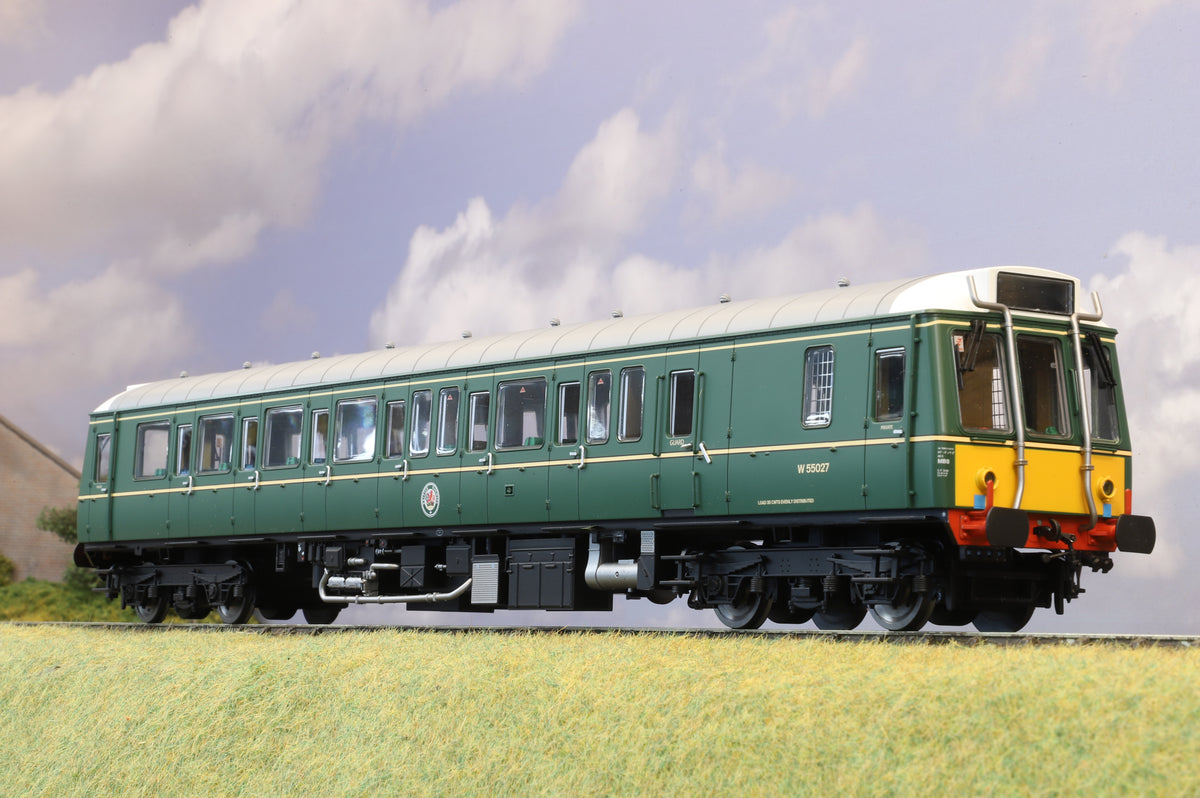 Dapol Finescale O Gauge Class 121 Railcar No. W55027 BR Green (Small Yellow Panels)