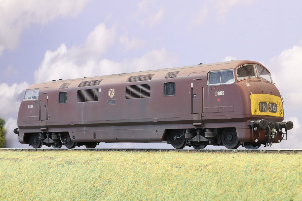 Heljan Finescale O Gauge Class 42 Warship No. D869 'Zest', BR Maroon (SYP), Weathered