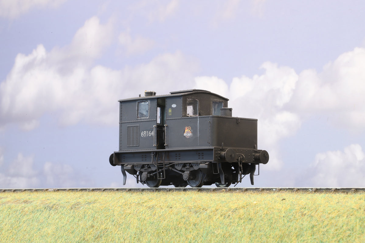 Dapol Finescale O Gauge Sentinel Steam Shunter No. 68164, BR Black Early Crest, Weathered