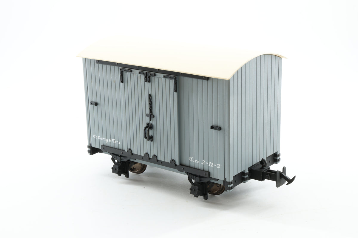 BMS/Accucraft 16mm Scale (32mm Gauge) L&B 4 Wheel Goods Van R19-2D Data Only Grey