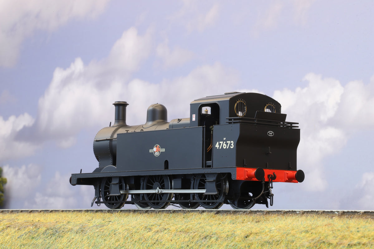 Dapol Finescale O Gauge Class 3F &#39;Jinty&#39; No. 47673, BR Black Late Crest DCC Sound