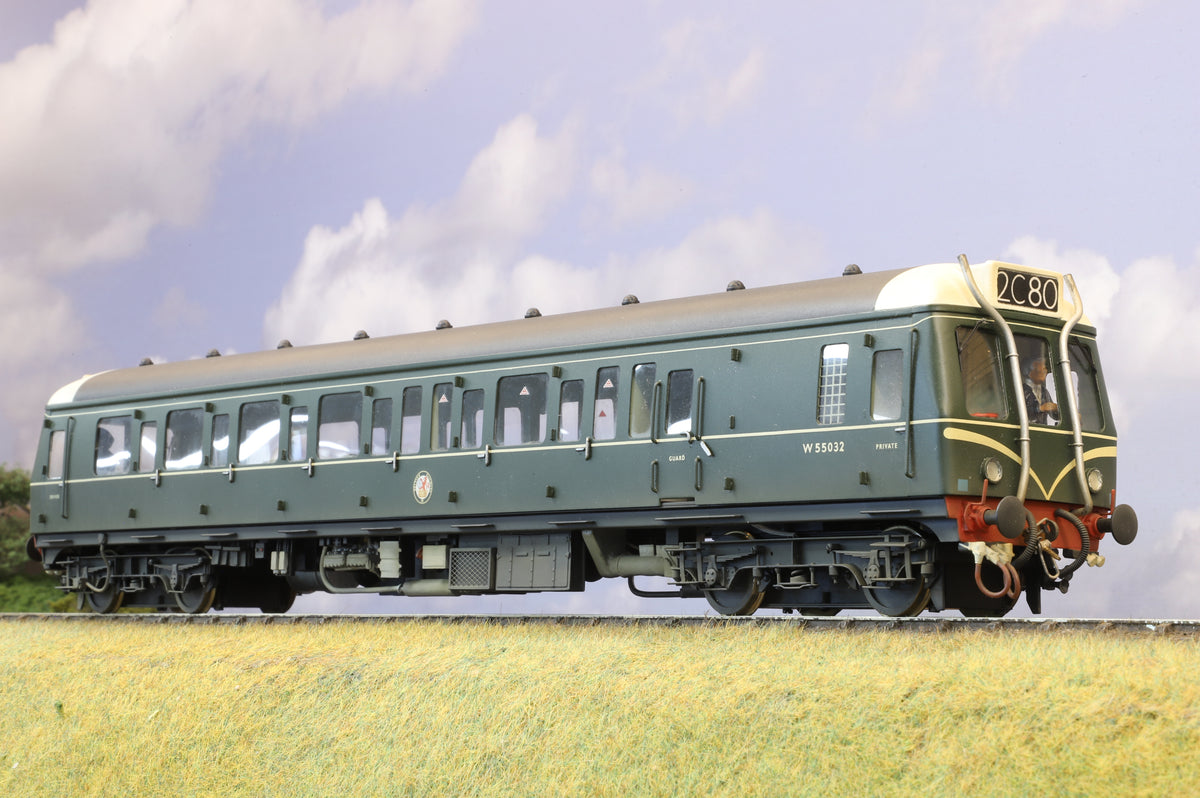 Bachmann Brassworks Finescale O Gauge Class 121 DMU BR Green (Speed Whiskers) Weathered