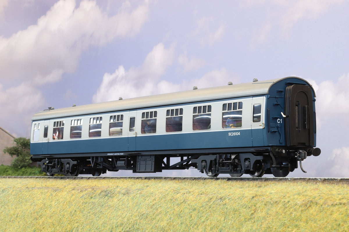 Darstaed Finescale O Gauge BR Mk1 Second Corridor (SK), BR Blue/Grey, No.SC26104