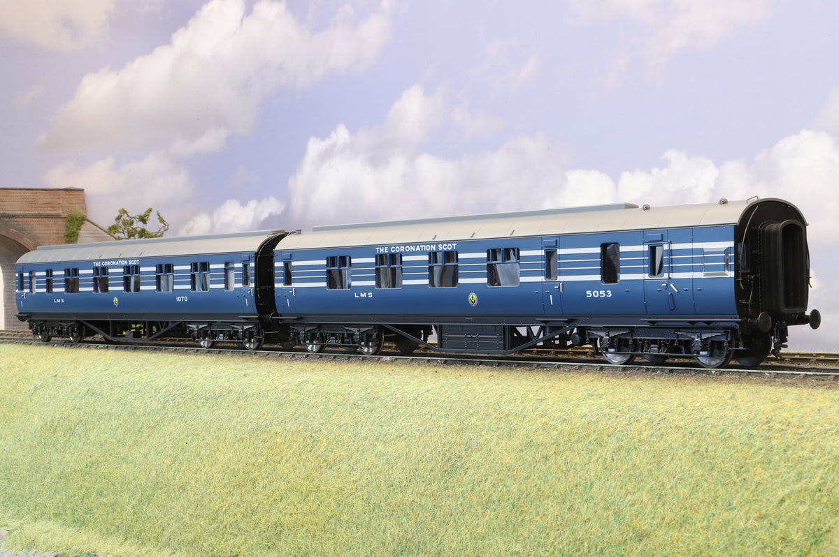 MTH Finescale O Gauge 'Coronation Scot' Two coach set in Blue, MTH 22-60056A