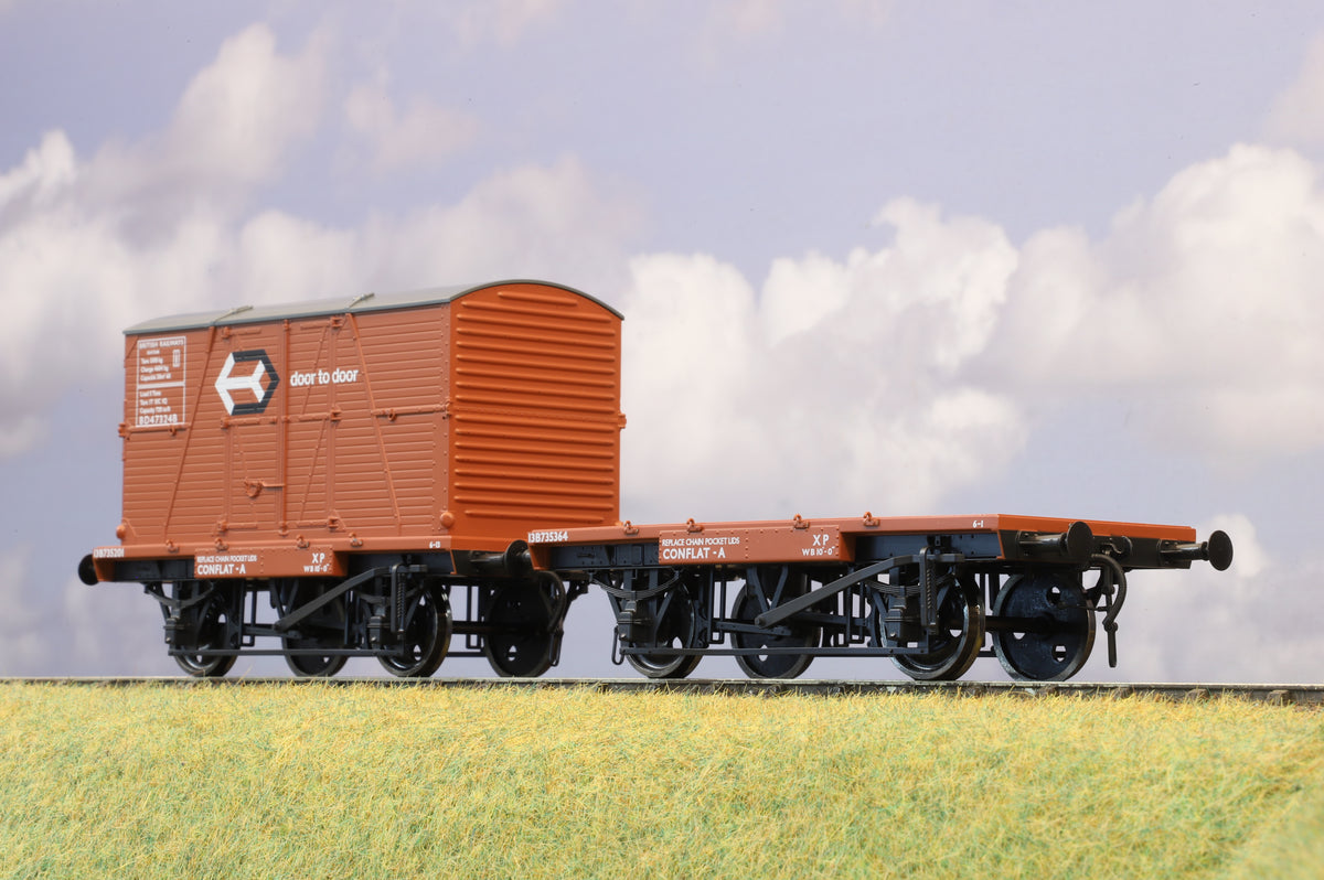 Dapol Finescale O Gauge Pair of BR Conflat Wagons