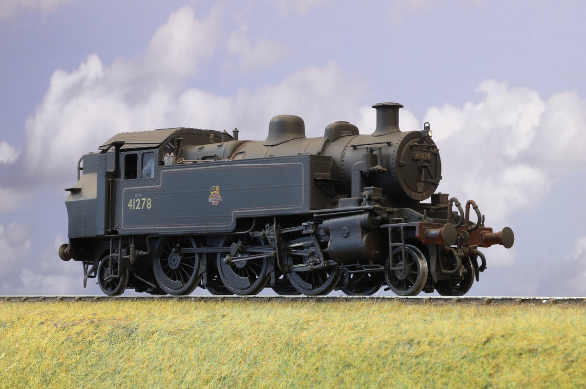 Finescale O Gauge (Kit-Built) Ivatt 2MT No.41278 BR Black (Early Crest), Weathered