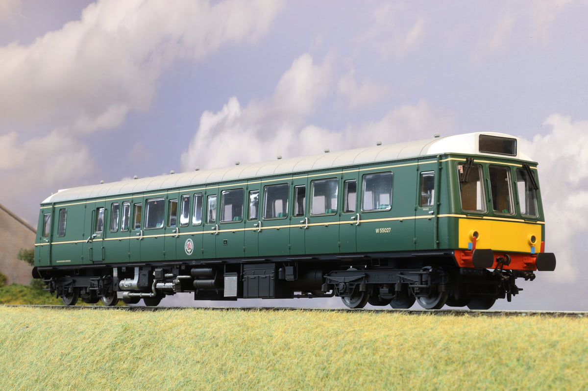 Dapol Finescale O Gauge Class 121 Railcar No. W55027 BR Green (Small Yellow Panels)