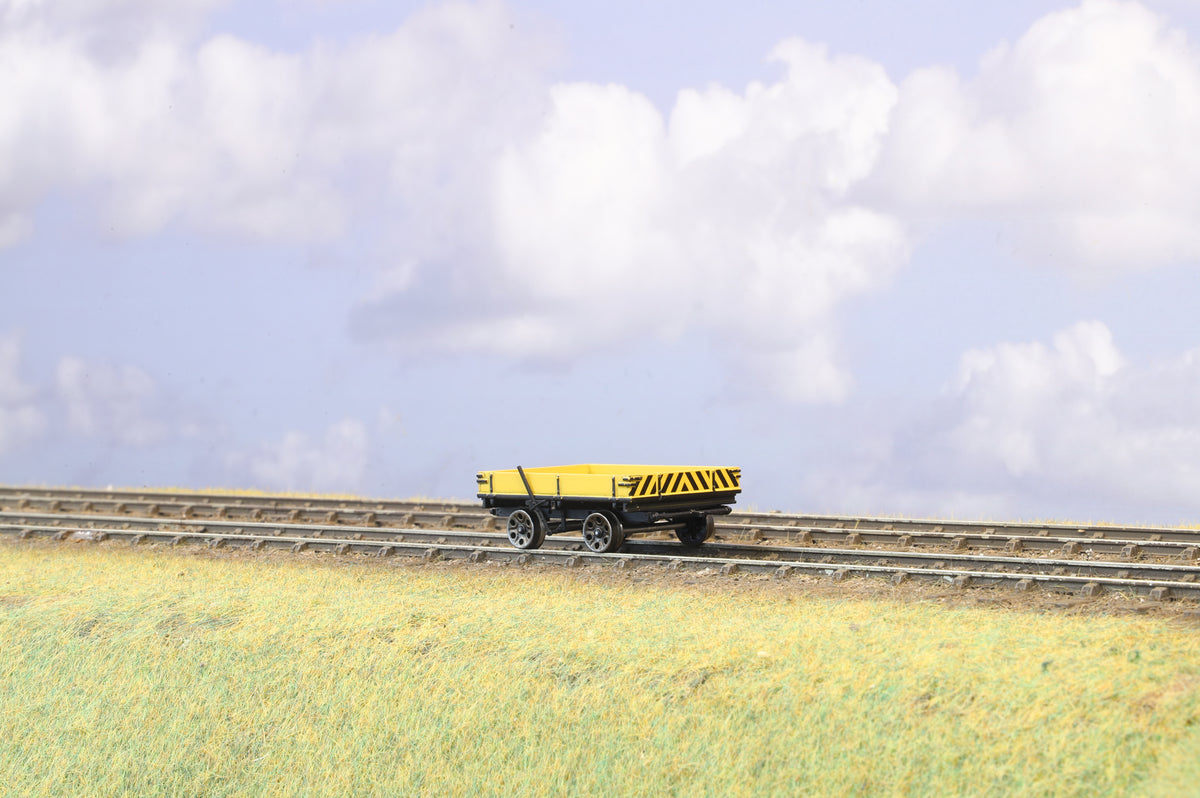 Finescale O Gauge Ellis Clark Trains Wickham Planked Trailer, Engineers Yellow