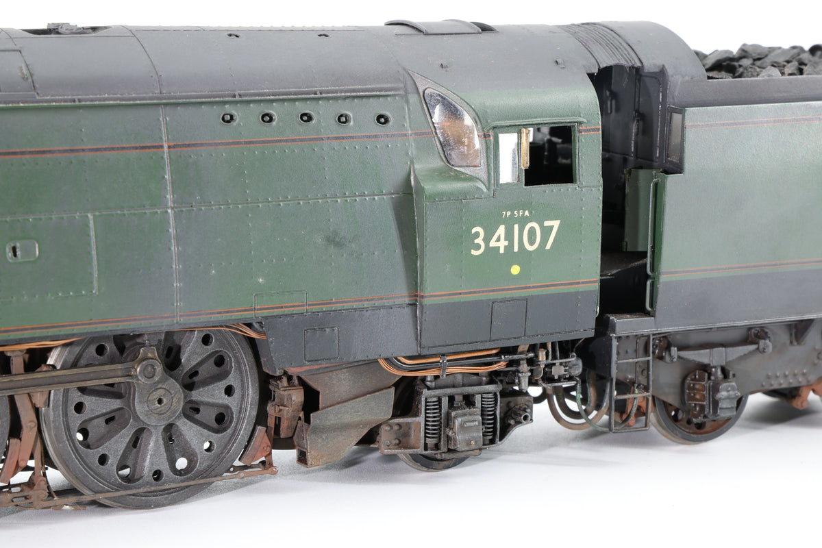 Finescale O Gauge (Kit-Built) ex-SR West Country No. 34107 'Blandford Forum' BR Green Pro-Weathered