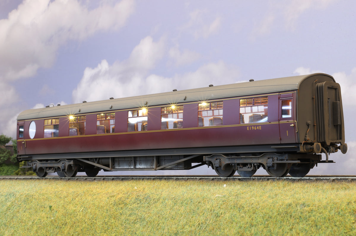 Darstaed Finescale O Gauge Thompson Restaurant First BR Lined Maroon (Weathered)