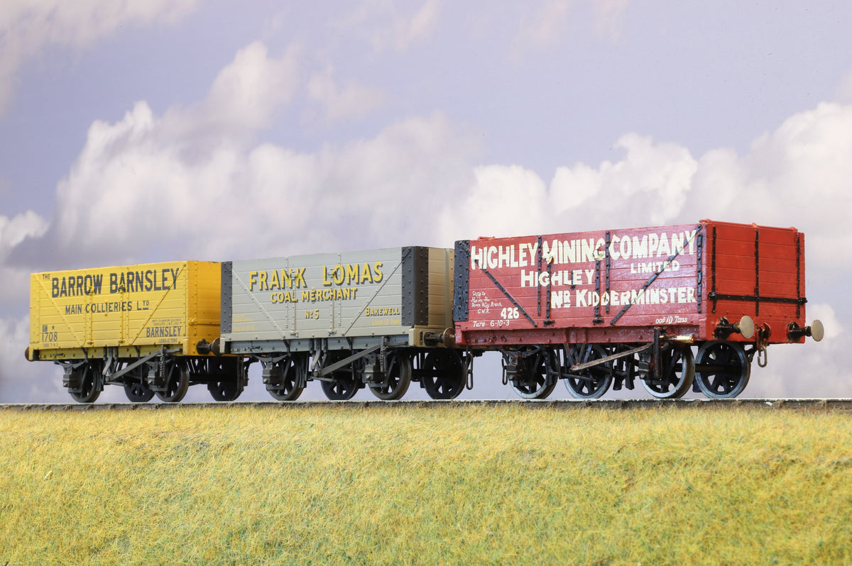 Rake of Three Finescale O Gauge Private Owner Coal Wagons