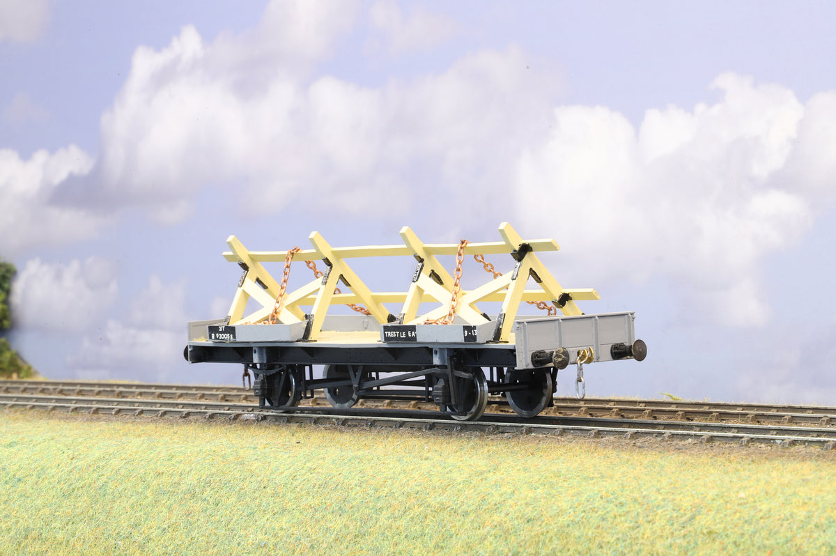 Parkside Finescale O Gauge (Kit-Built) 21ton Trestle Wagon No. B920059 BR Grey