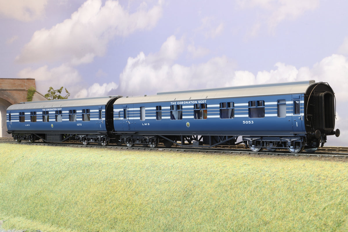 MTH Finescale O Gauge 'Coronation Scot' Two coach set in Blue, MTH 22-60056A