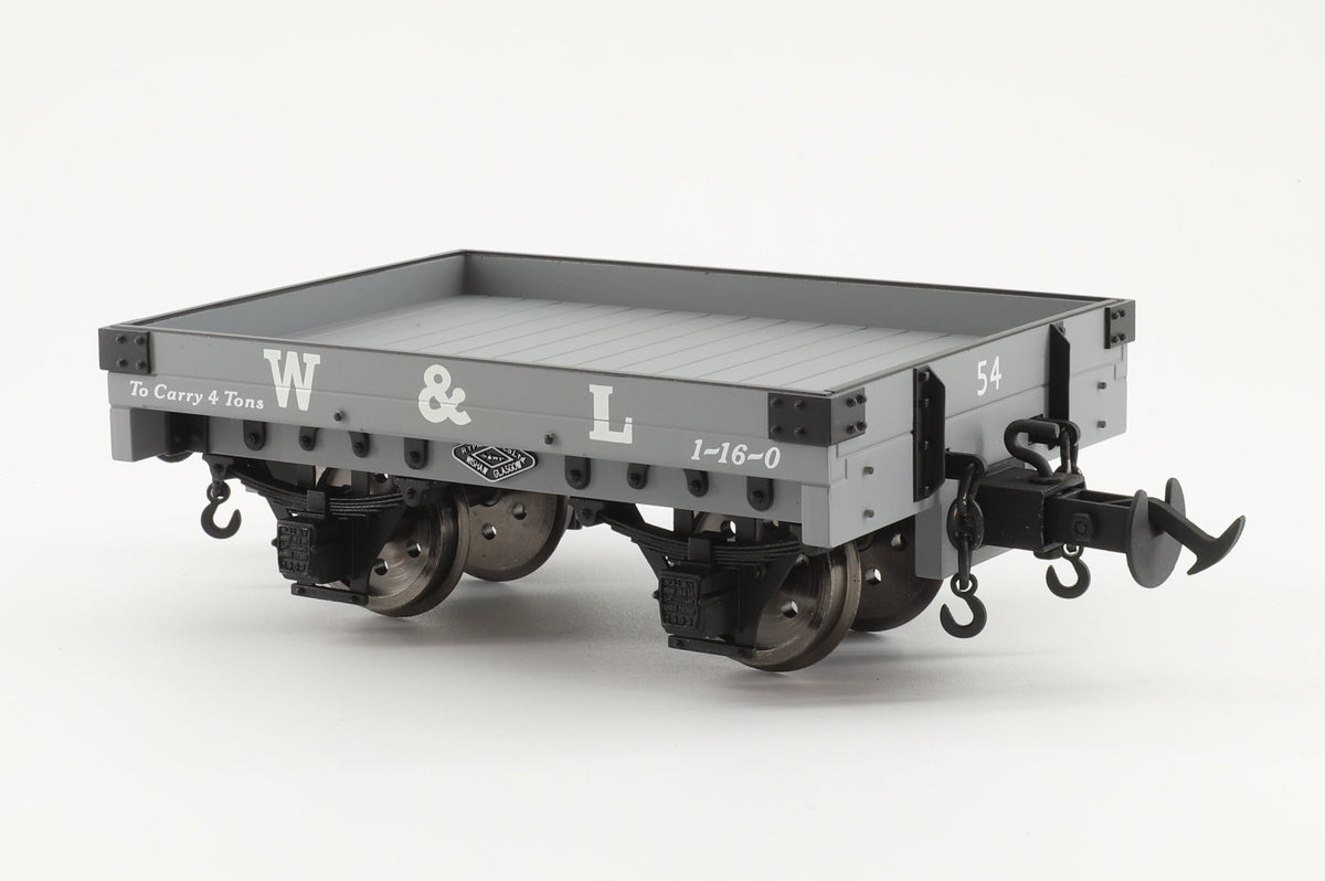 BMS/Accucraft 16mm (32mm Gauge) W&L 1 Plank Wagon R19-8A #54