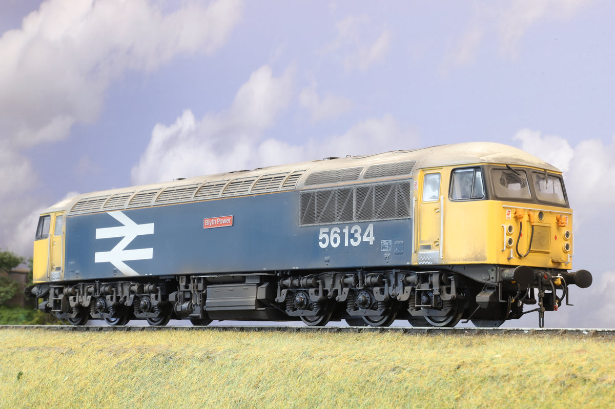 Heljan Finescale O Gauge Class 56 No. 56134 BR Large Logo Blue DCC Sound (Weathered)