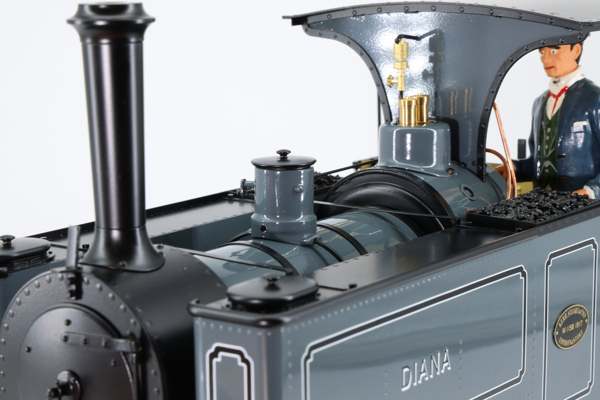 Accucraft 1:37.7 7/8ths Scale Live Steam 'Diana' 0-4-0 Lined Grey