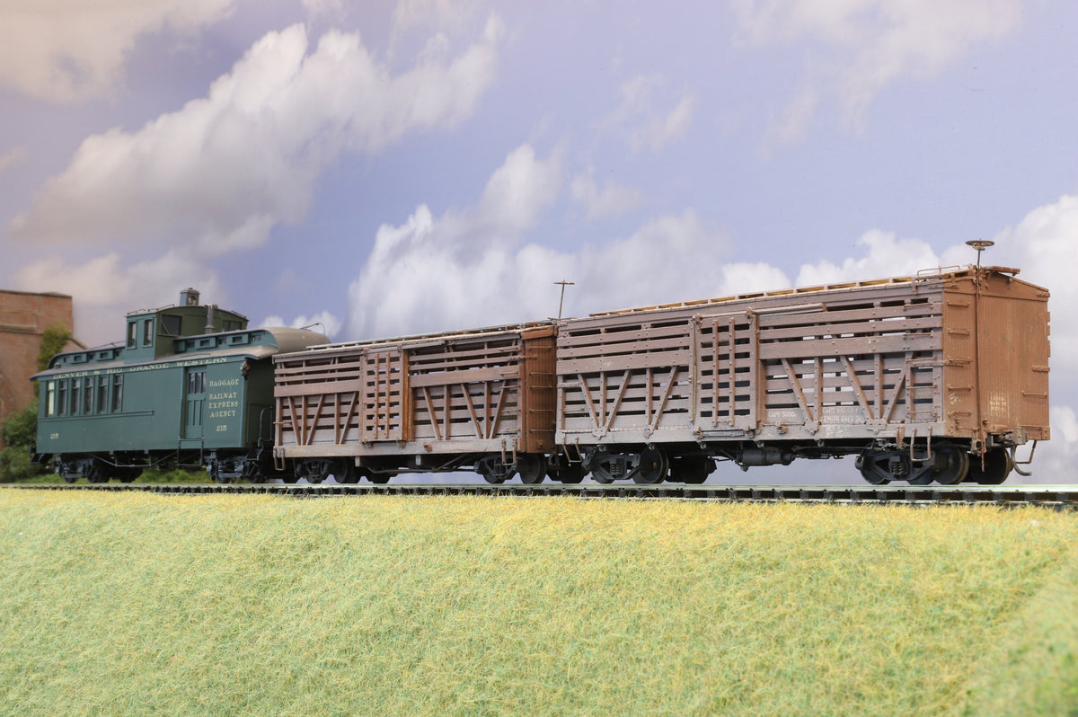 Kit-Built Finescale On3 Gauge Denver & Rio Grande Western Baggage and Box Cars