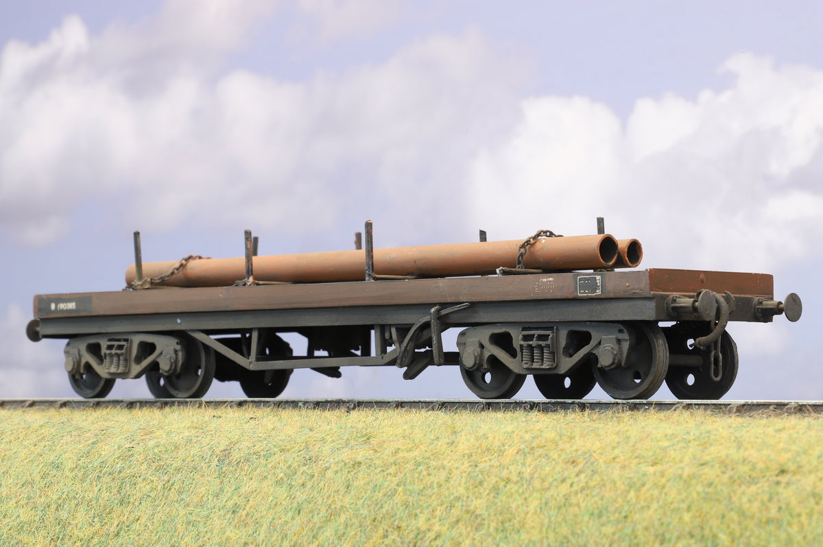 Finescale O Gauge (Kit-Built) BR Bogie Bolster Wagon, Weathered