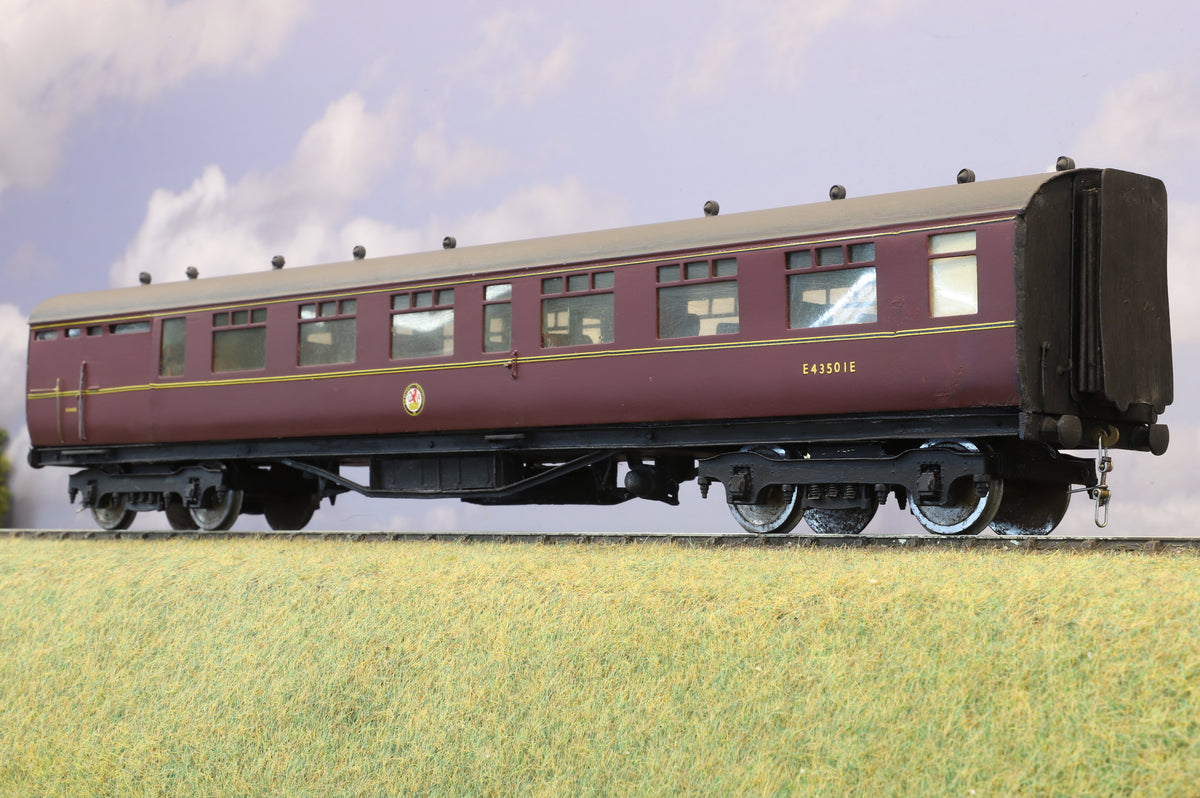 Finescale O Gauge (Kit-Built) ex-LNER Gresley Tourist Stock Brake No. E43501E, BR Maroon