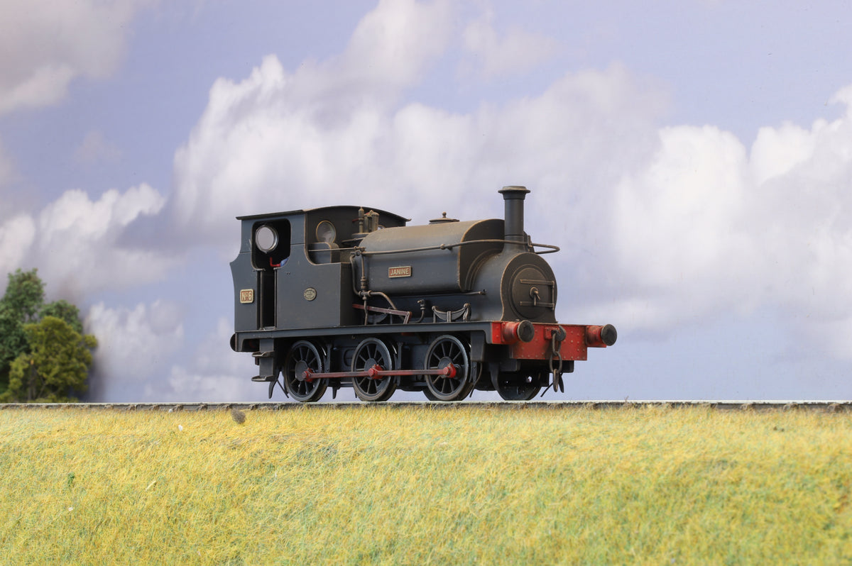 Ixion Finescale O Gauge Hudswell Clarke Standard Contractor&#39;s Tank No. 6 &#39;Janine&#39; Industrial Black (Weathered) DCC Sound
