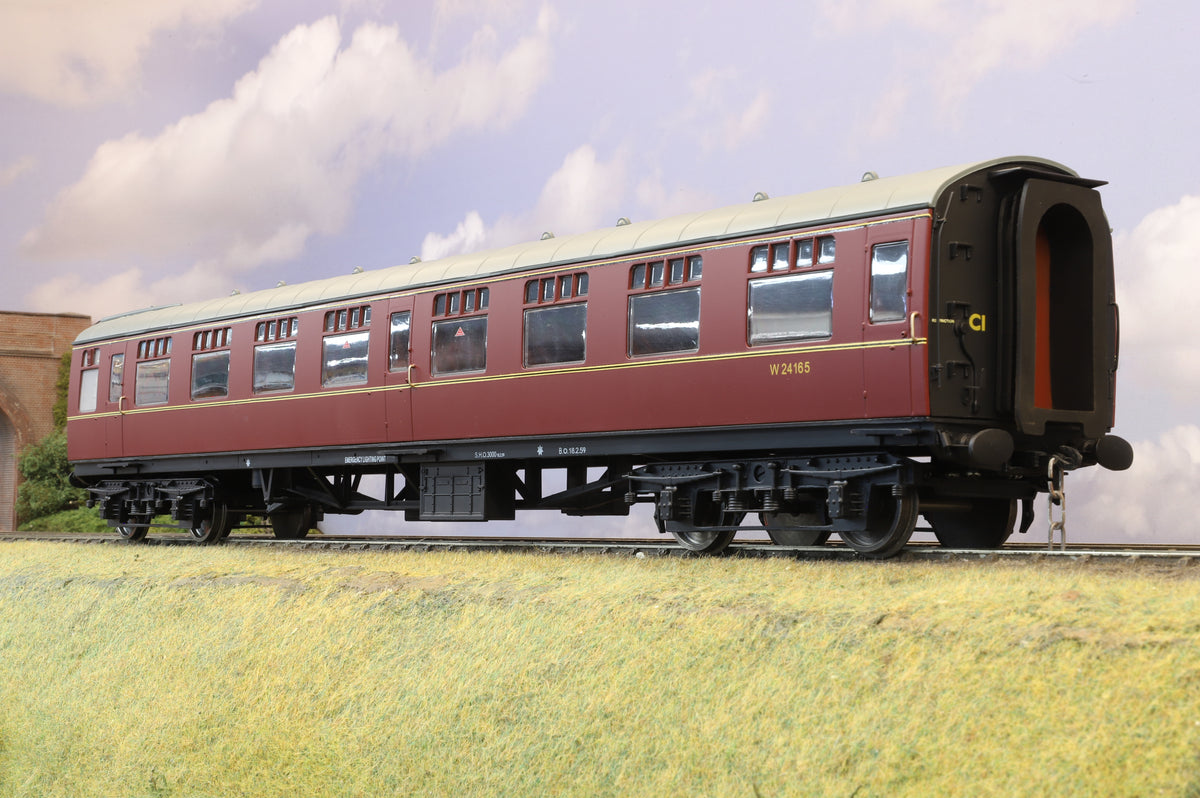 BMS/Accucraft Gauge 1 (1:32) BR Mk1 Coach (SK) No. W24165, Maroon