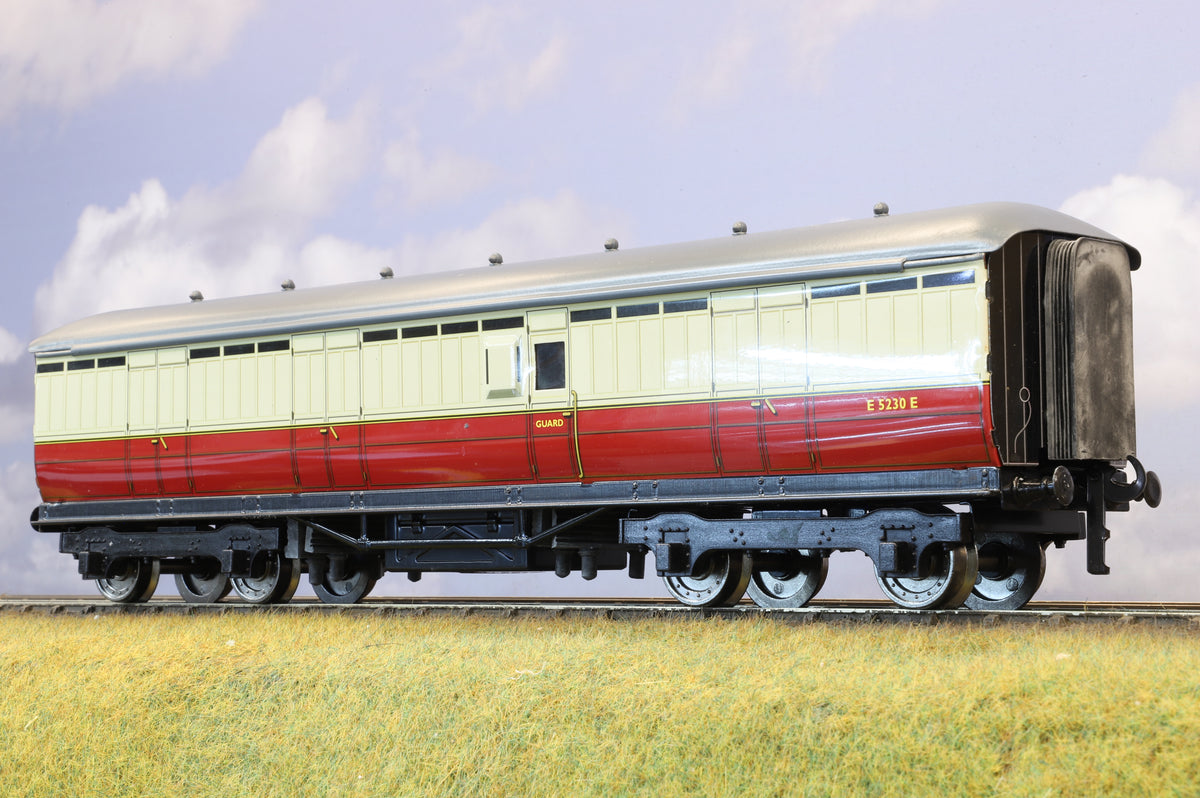 Darstaed Coarse Scale O LNER Gresley Full Brake BR Crimson &amp; Cream
