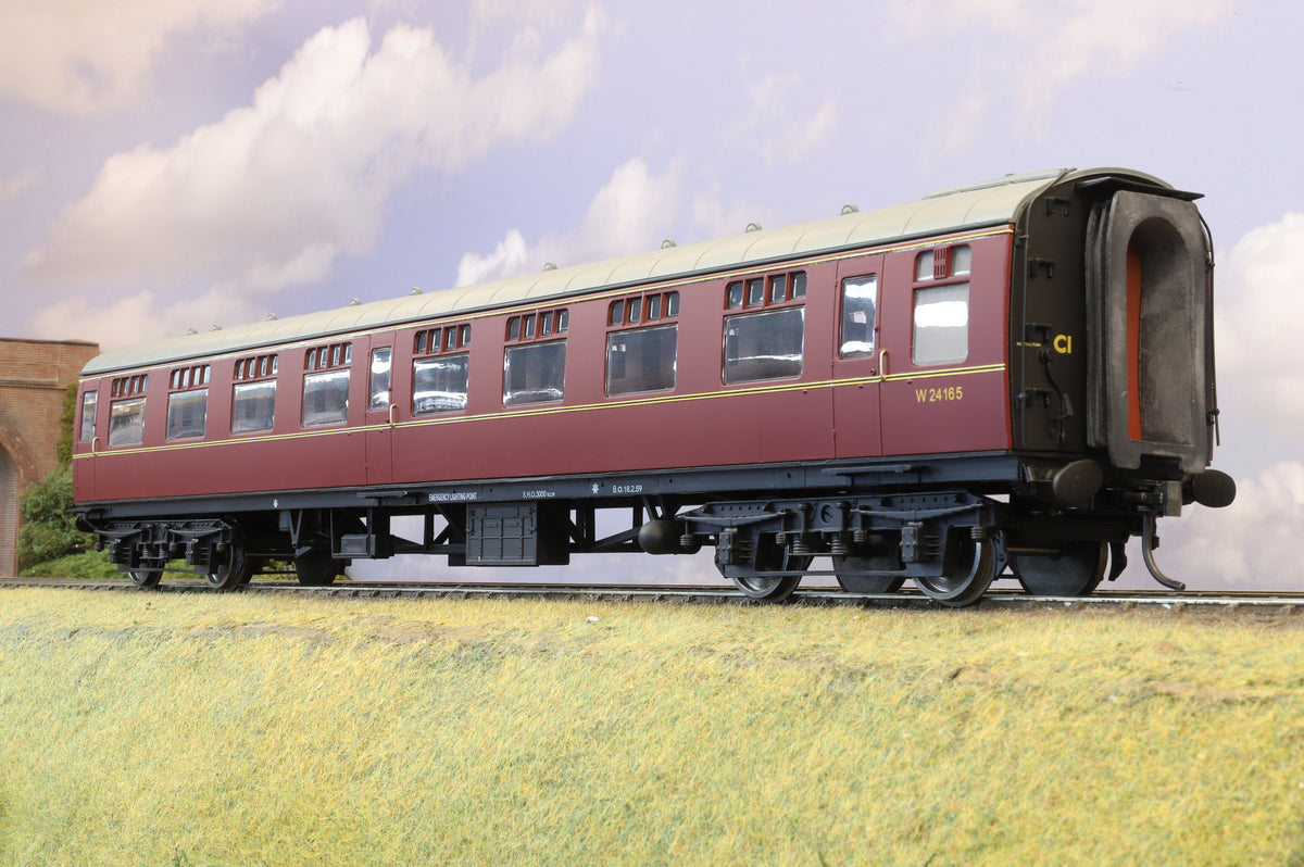 BMS/Accucraft Gauge 1 (1:32) BR Mk1 Coach (SK) No. W24165, Maroon