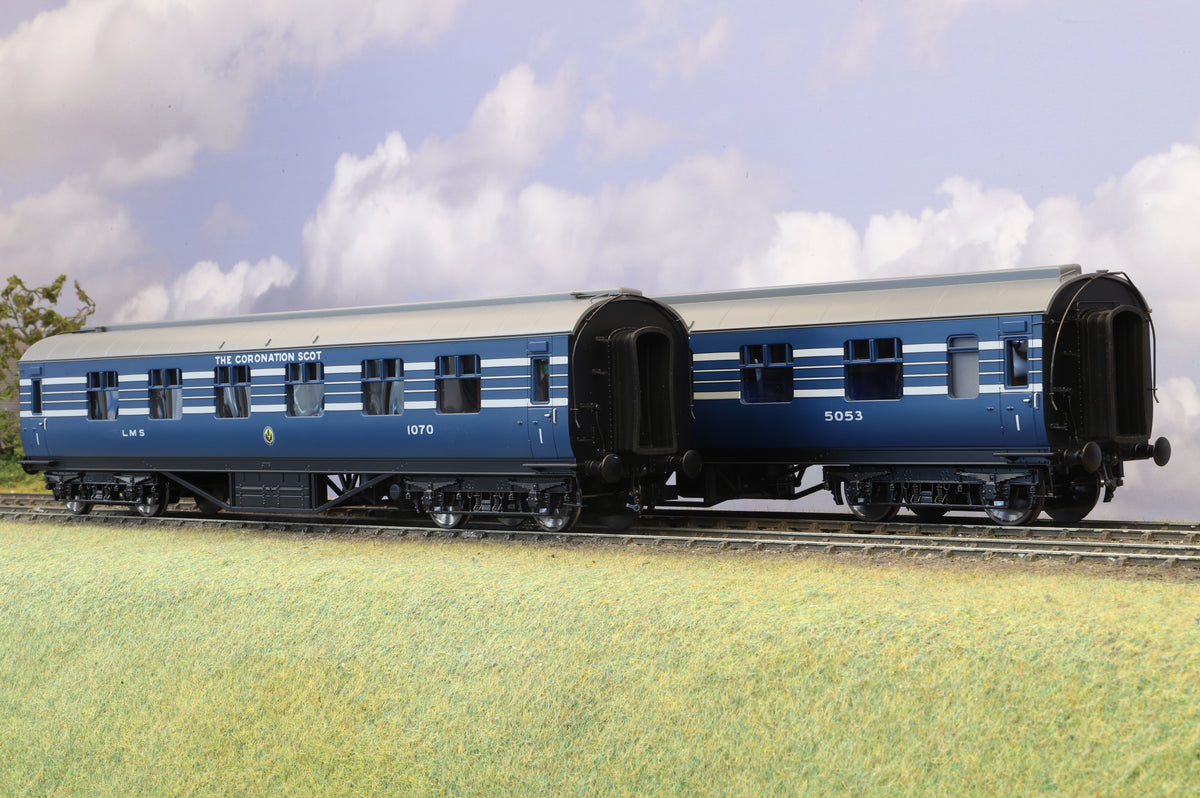 MTH Finescale O Gauge 'Coronation Scot' Two coach set in Blue, MTH 22-60056A
