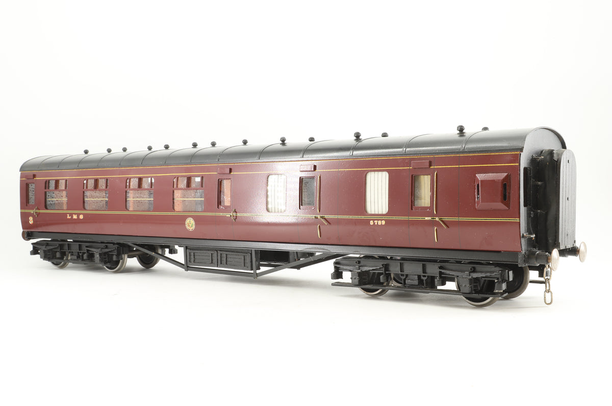 Wrightways Gauge 1 LMS Brake Corridor Third Coach Lined Maroon