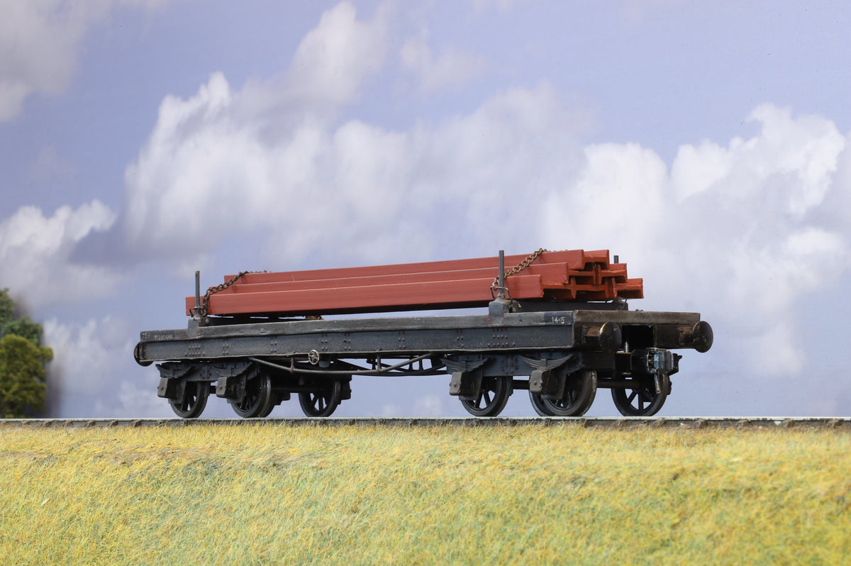 Kit Built Finescale O Gauge Bogie Bolster Wagon, No.M295489, Weathered