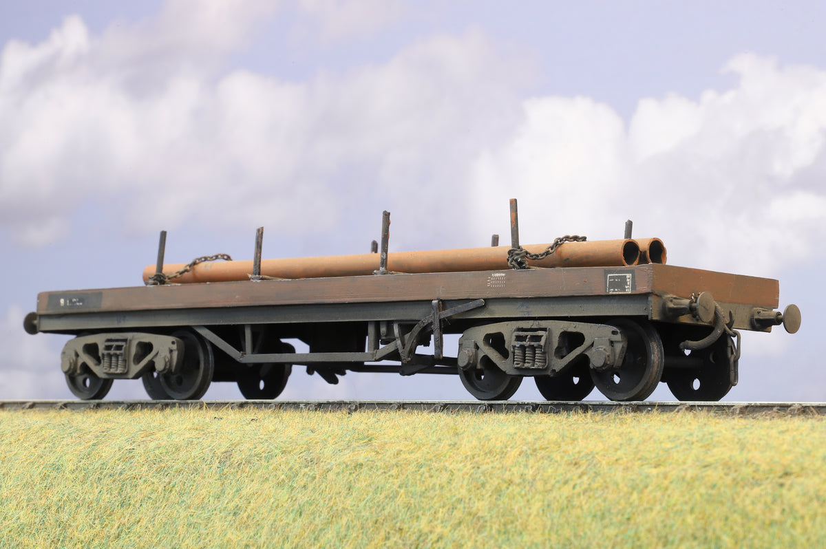 Finescale O Gauge (Kit-Built) BR Bogie Bolster Wagon, Weathered
