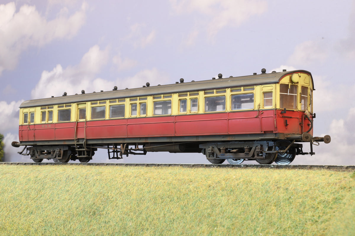Lionheart Finescale O Gauge GWR Autocoach No.W36W, Carmine & Cream, Weathered, DCC Sound